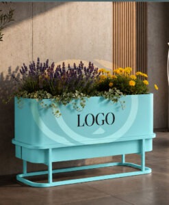 Bryant Aruba custom design private label commercial hospitality design illuminating planters tiffany blue
