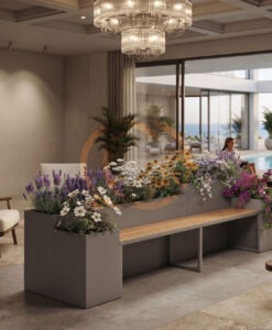 Bryant Bench custom design private label office luxury illuminating planters