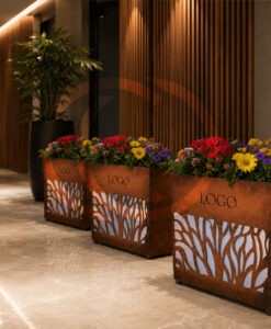 Bryant Branch custom design private label commercial hospitality design illuminating planters