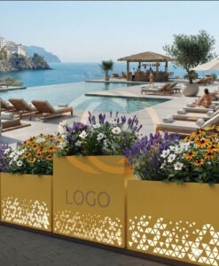 Bryant Deco custom design private label commercial hospitality design illuminating planters