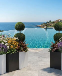 Bryant Square custom private label hotel restaurant architecture design illumination planters rooftop