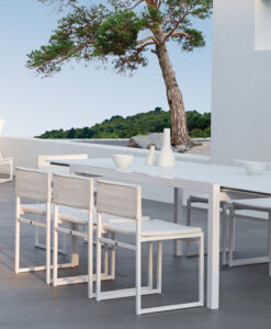 1100 1400a Santa Barbara Modern Glass Extendable Dining Table