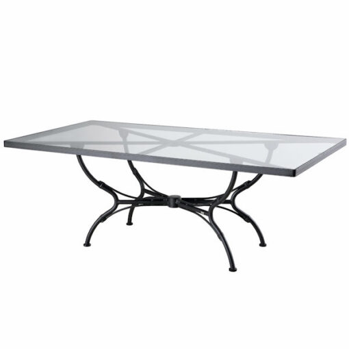 Glass table top is black and white. round or rectangular. The inviting design and bold lines make this a true treasure.