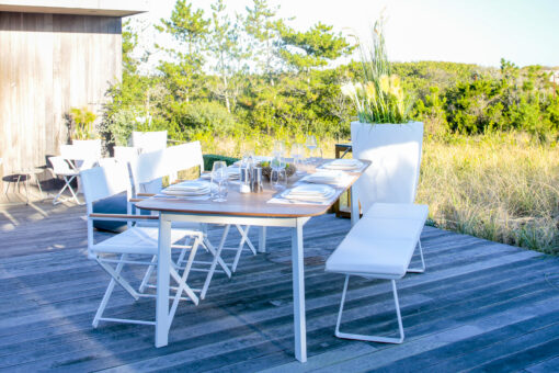 1100 1500c Dune Modern Teak Outdoor Dining Table The Hamptons NY scaled