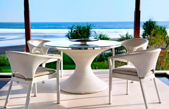 Jupiter Round Wicker Dining Table - Couture Outdoor