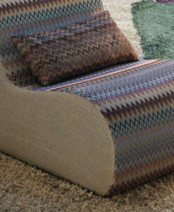 A low outdoor club chair like this is a perfect example of modern design from Missoni. With stunningly broad range of Missoni fabrics to choose from, this piece will be the eye candy you were looking for, just a bit sweet. But so desirable.