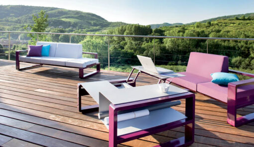 Modern multi position coffee table White Gray Sleek modern european style luxury design
