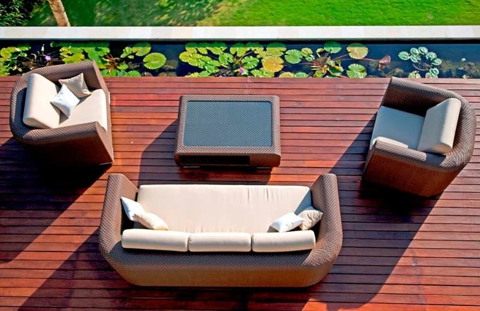 3300 2300b Contemporary Wicker Comfort 3 Seater Sofa Southampton NY