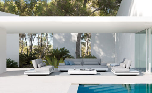 manutti elements 3 seater sofa modern platform luxury outdoor furniture