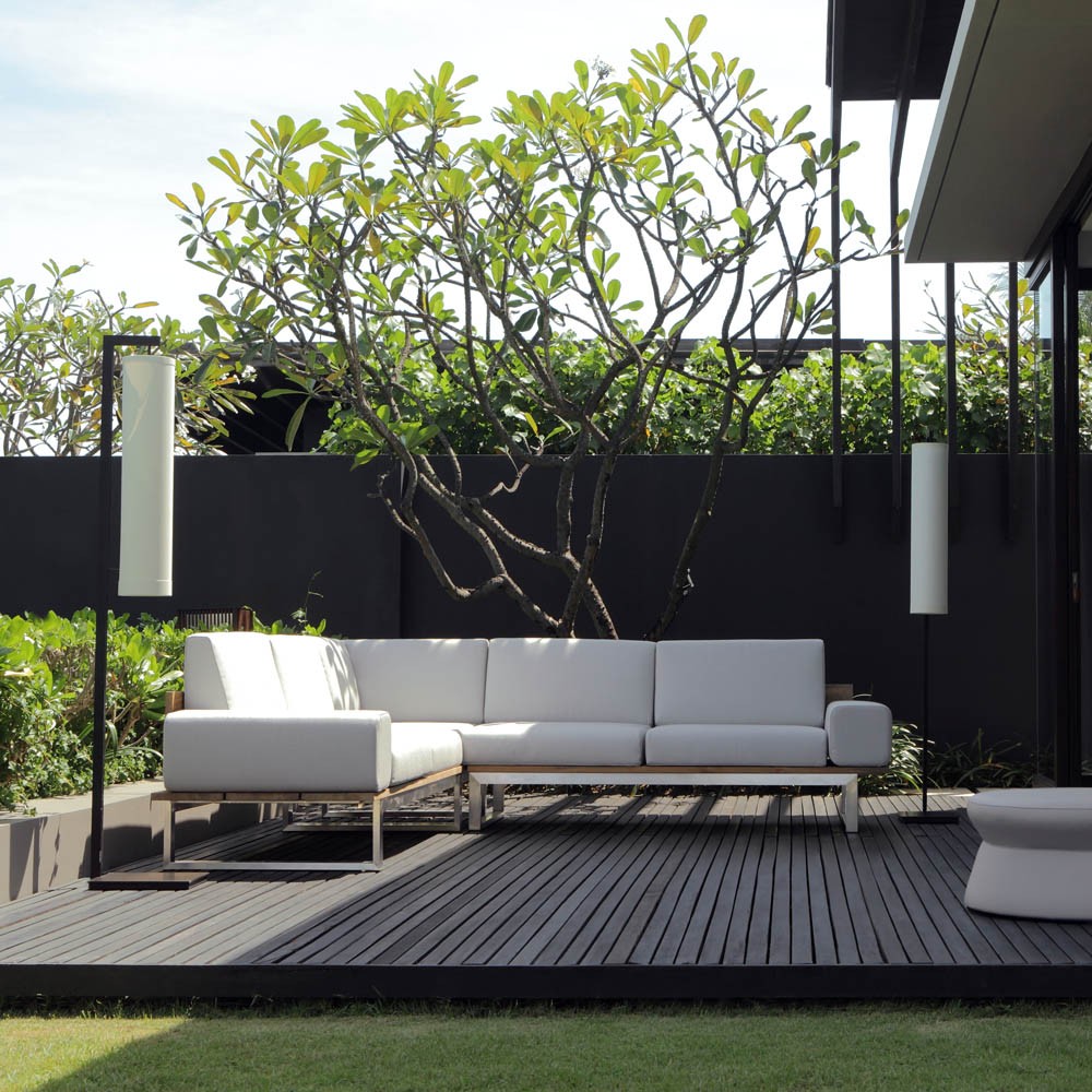 3300 2802b Modern Fat Teak Elements Comfort 3 Seater Sofa Southampton NY