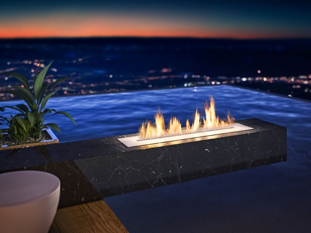 Pool Side/Freestanding Fire Place - Couture Outdoor