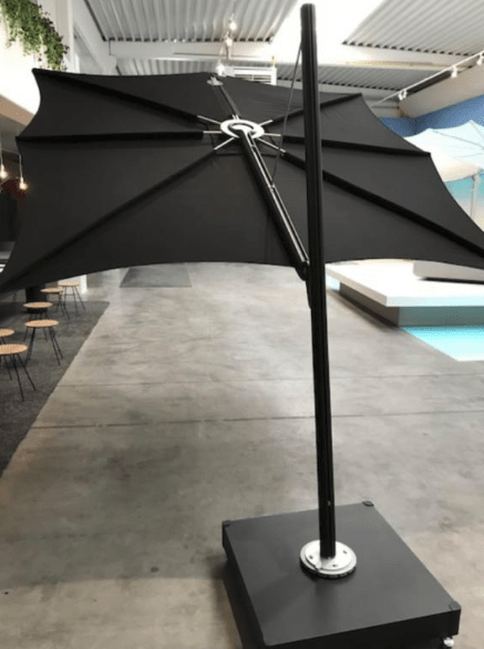 Hudson 360 Cantilever tilt Umbrella Luxury Outdoor modern Patio Furniture Residential Contract Mexico Caribbean