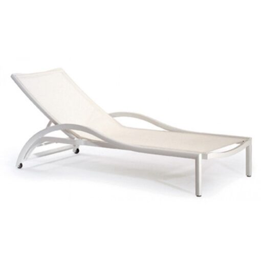 Grace Ego Paris is a modern or contemporary chaise lounger, is custom made with the teak arm rest or just pure colors you can create the most beautiful outdoor space.