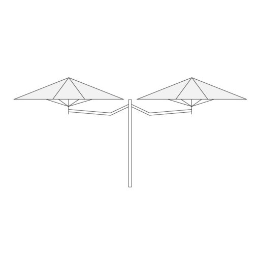 4100 1002c Modern Double Canaliver Umbrella