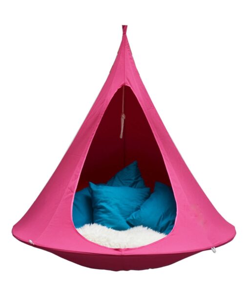 modern hammock covered canopy stand pink fuscia indoor swing