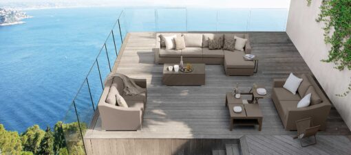 Modern Luxury Textilene Aluminum Sectional Modular Sofa