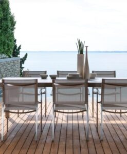 Baron stainless steel dining collection hamptons