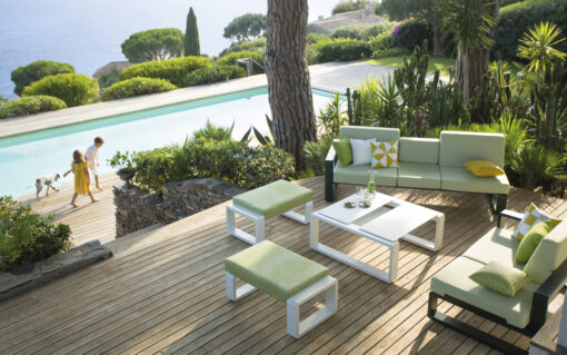 Modern multi position coffee table White Gray Sleek modern european style luxury design Ego Paris