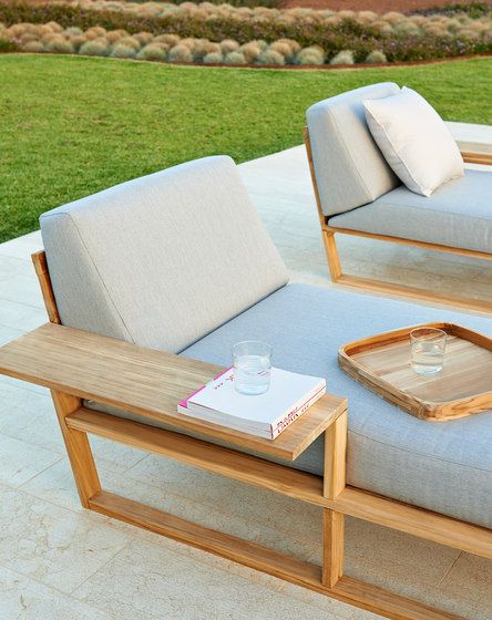 Teak Contemporary Chaise Lounger
