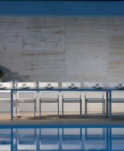 Aura Modern Glass Extendable Dining Table
