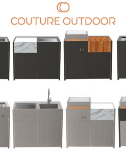 2m Configurations luxury hospitality modern outdoor grills and kitchens anthracite stainless steel Couture Outdoor