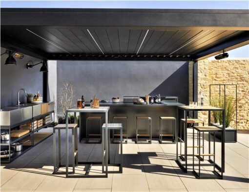 luxury modular outdoor custom grill kitchen black open concept modern architecture design ocean