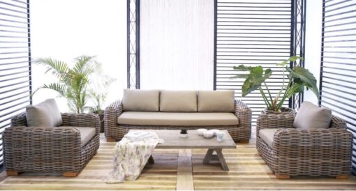 Aloha Be 3 Seater Sofa Wicker Modern Contract Furniture