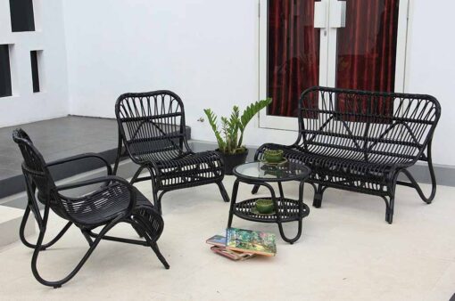 Puerto Aloha Set Low Black Contract Hospitality Outdoor Furniture
