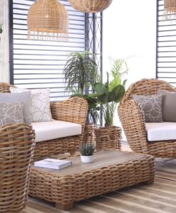 Ami Aloha Club Chair Wicker Sofa Outdoor Furniture Hotels Sunbrella Wicker