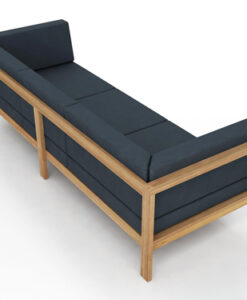 transitional contemporary outdoor teak sofa seating qdf cushion