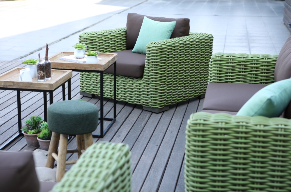Milar 2 Seater Sofa And Club Chairs, Hospitality Outdoor Furniture