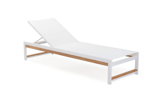 Alar Chaise Lounger Luxury Pool Furniture Contract Teak Batyline All Weather 2