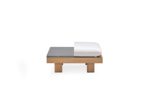 Alura Coffee Table Stone Top Modern Teak Pool Furniture Contract