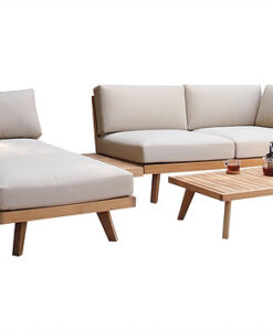 Aura Sectional Sofa Teak Modern Pool Furniture Hospitality Terrace