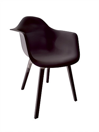 Contemporary Polyethylene Black White Grey Dining Chair