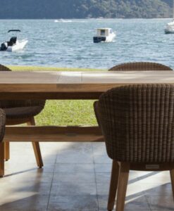 Eliss Dining Chair Restaurants Hospitality Wicker Teak Outdoor Patio Furniture 5