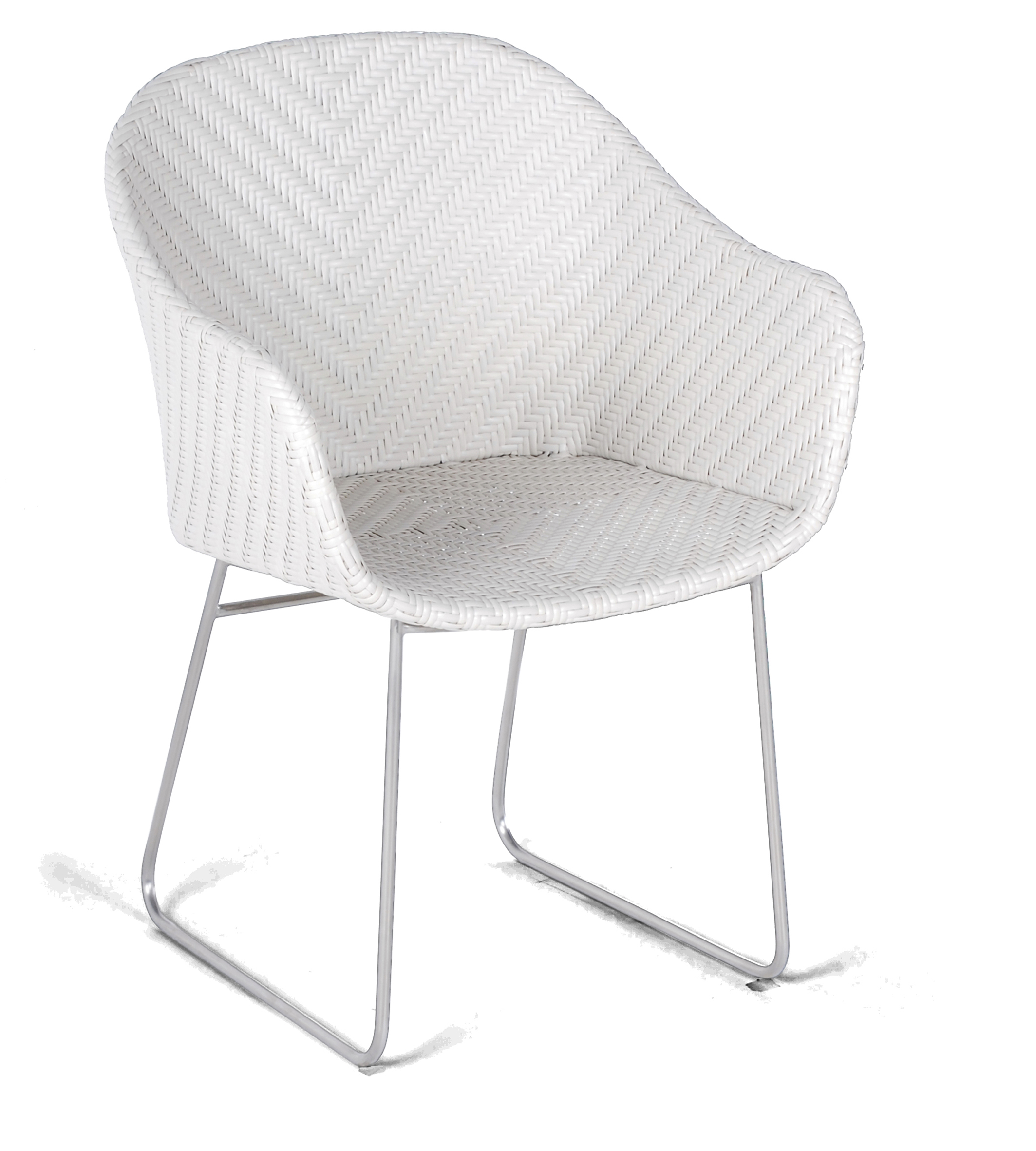 Modern Aluminum Rope Wicker Dining Chair Contract Hotels Restaurants