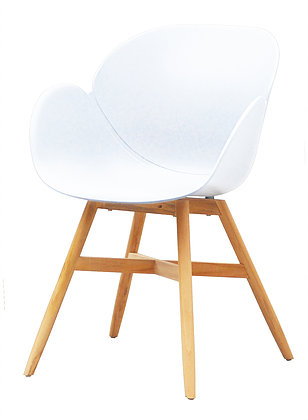 Modern Polypropyleen Teak Dining Chair