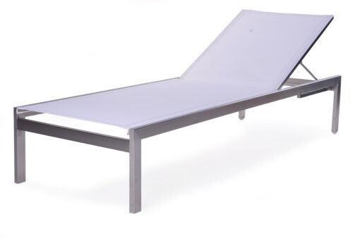 Patt Chaise Lounger Batyline Stainless Steel Chaise Lounger Luxury Contract Outdoor Furniture
