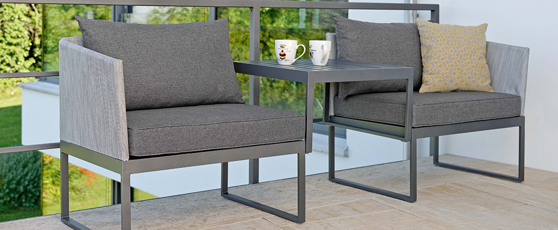 Modern Aluminum Textilene Outdoor 3, Modern Aluminum Patio Chairs