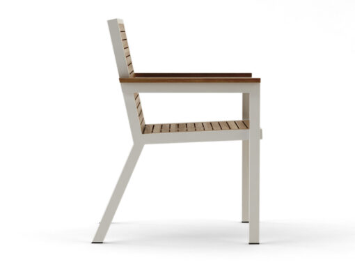 Bermudafied-modern teak white black Dining Arm Chair Wood-3