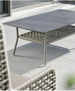 agreta coffee table cantilever champagne chair contemporary outdoor furniture residential Hamptons Greenwich