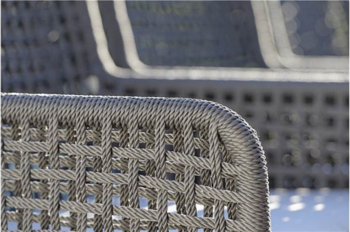 agreta grey rope dining chair detail