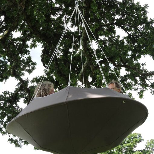 ozy modern hammock swing tree camp glamp taupe hang sky camp 2
