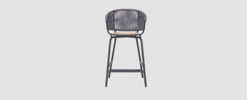 Ake weave barstool rope luxury restaurants cord outdoor furniture teak seat hotels contract hospitality modern style