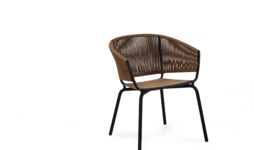 Ake weave dining chair rope luxury restaurants cord outdoor furniture teak seat hotels contract hospitality
