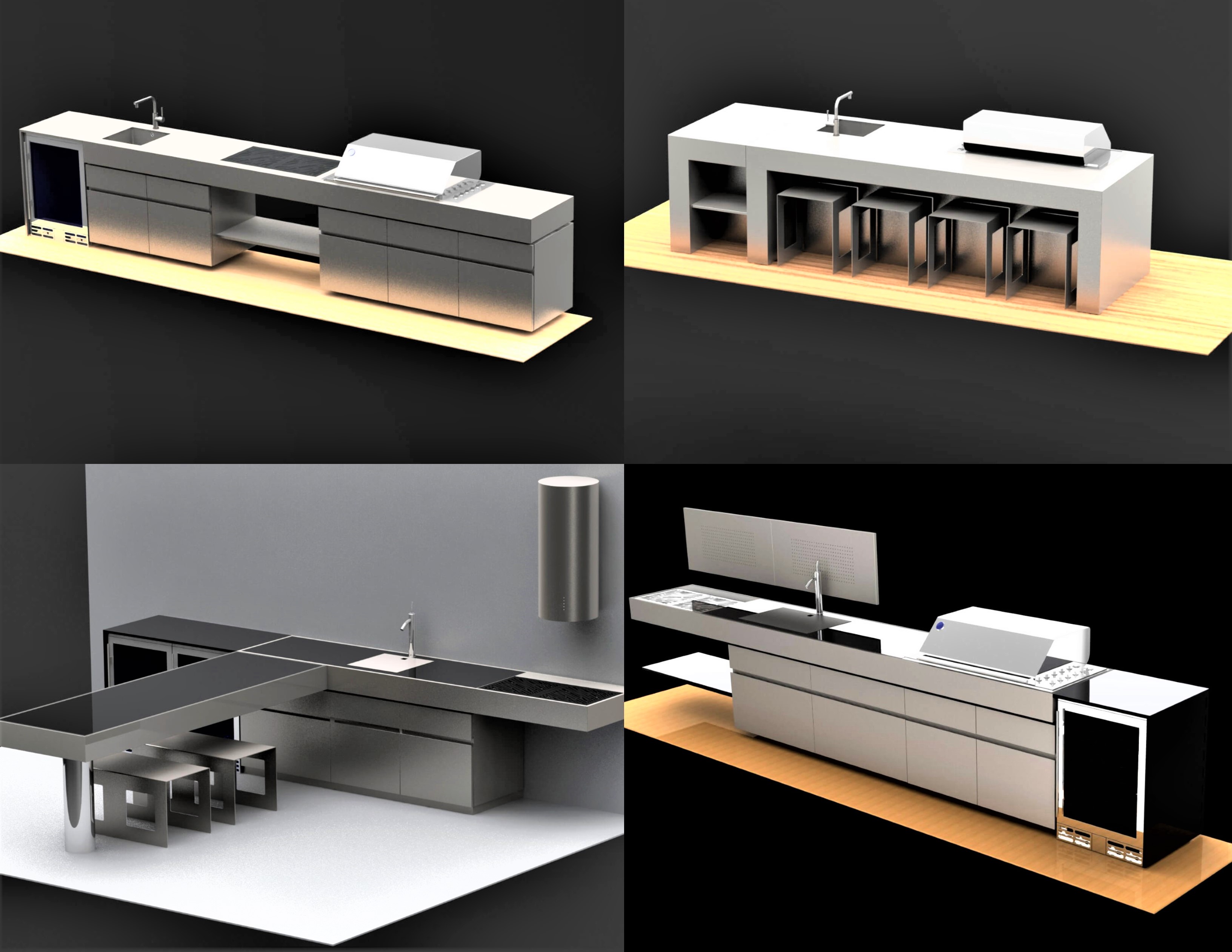 Sleek Cantilever Top Gas Charcoal Bbq Grill Couture Outdoor