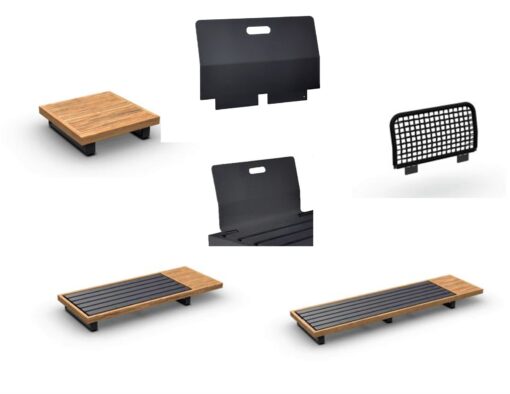 aaron teak black modular sofa removeable back modern architecture design