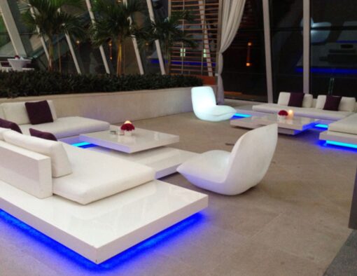 Air Platform Modular Sectional Sofa LED lights by Rausch