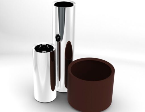 Cylinder Custom Stainless Steel Flower Pot Planters
